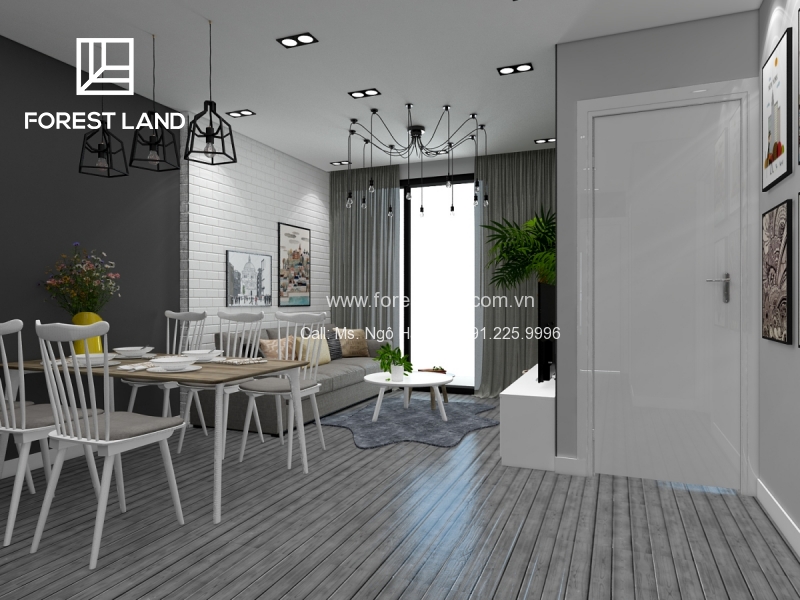 Thiết kế nội thất 60m nhà anh Chính