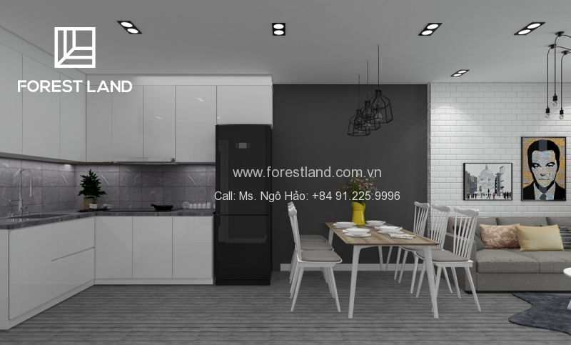 Thiết kế nội thất 60m nhà anh Chính