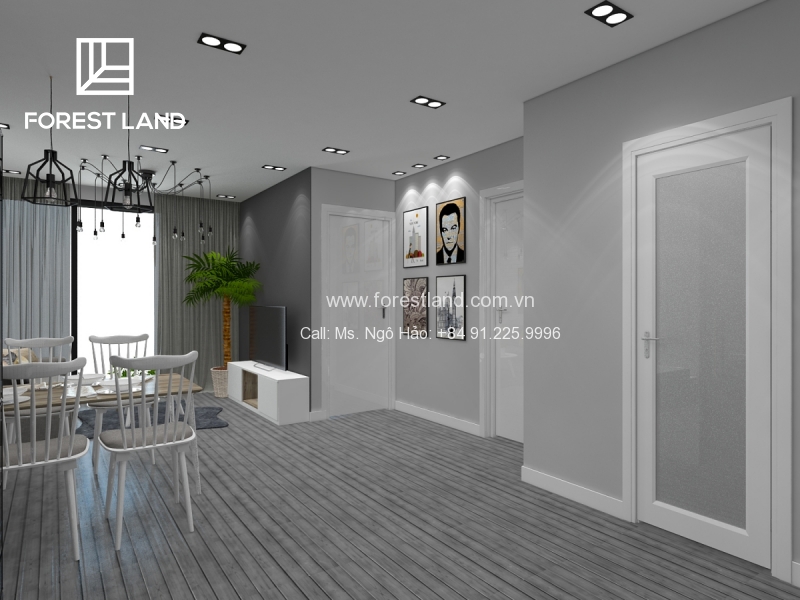 Thiết kế nội thất 60m nhà anh Chính